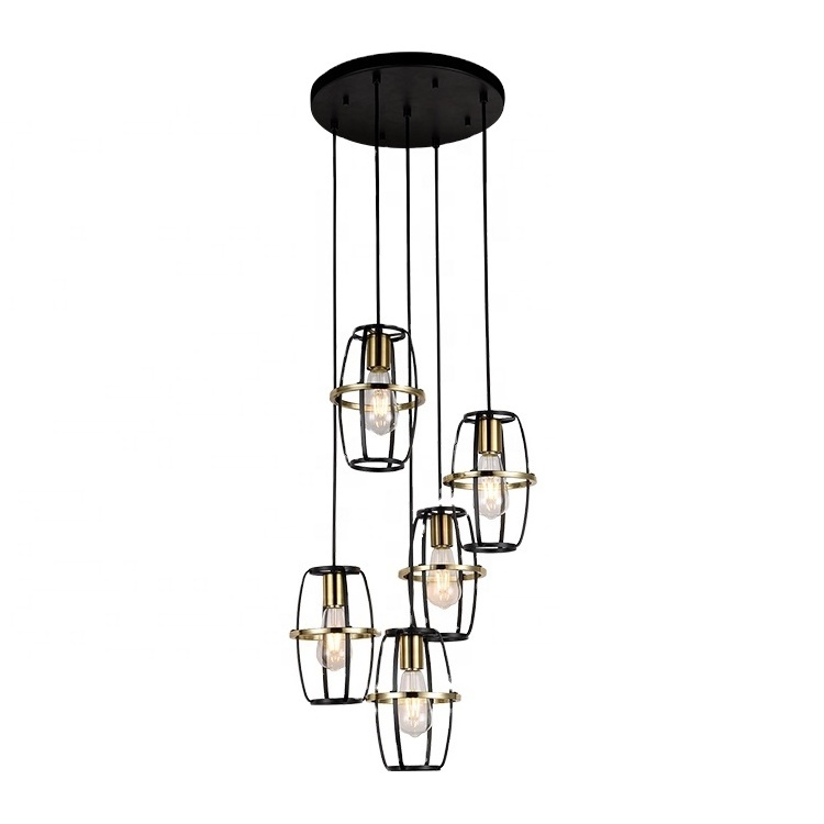 America Style Indoor Decorative Chandelier Living Room Dining Room E26 Light Source Iron Pendant Light