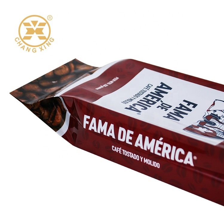 Good Price High Quality Custom  Logo Printed Food Grade Plastic Side Gusset Coffee Bags With One Way Valve