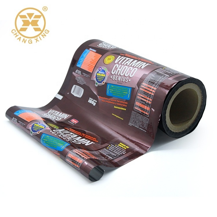 Plastic Laminated Metallize Resistant Film China Metallic Flexible Packaging Lamination For Chocolate Cocoa Powder