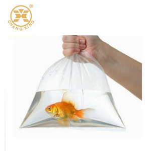 China Manufacture LDPE Ornamental Goldfish Carrier Flat Poly Bag PE Barrier Bag for Koi Fish Packaging