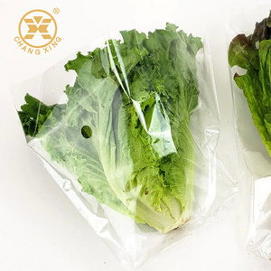 LLDPE Flower Vegetable Lettuce Plastic Packaging Custom Design Logo Fruits Vegetables Lettuce Bag