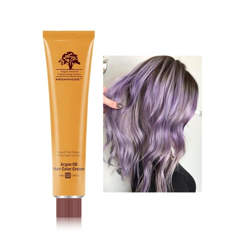 Arganmidas Private label italian hair dye brands french hair styling product vitamin argan oil silver rose hair color cream