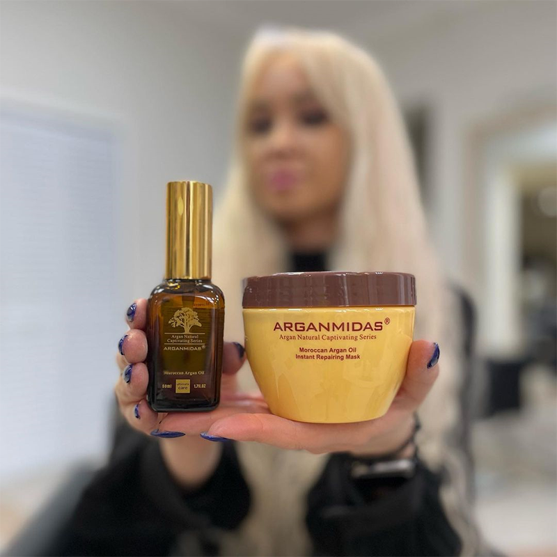 Arganmidas professional brazilian smooth collagen hair mask nourishing morrocon argan oil hair masque