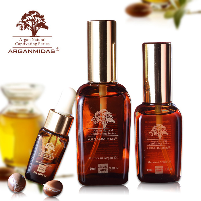 Arganmidas Leave hair shine and smooth organic argan oil rich in vitamin honey nourish hair care serum in thailand