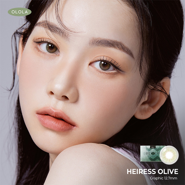 [HEIRESS OLIVE] Wholesale Contact lens High quality Made in korea colored contact lenses Best Price and Good Product