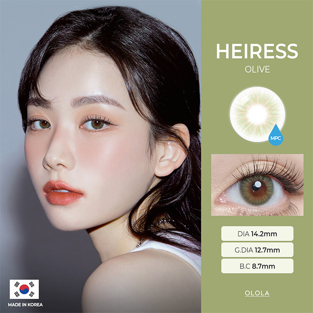 [HEIRESS OLIVE] Wholesale Contact lens High quality Made in korea colored contact lenses Best Price and Good Product