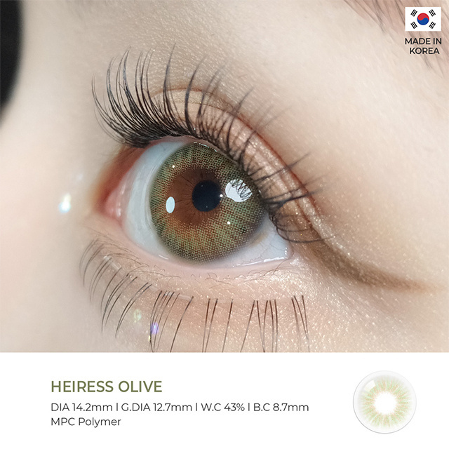 [HEIRESS OLIVE] Wholesale Contact lens High quality Made in korea colored contact lenses Best Price and Good Product