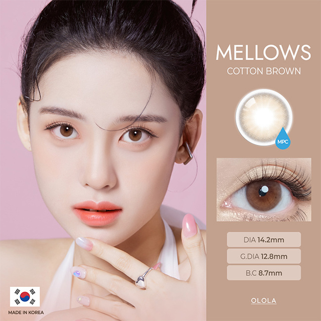 [OLOLA] Natural Color Contact lens Daily Soft Color eye Contact Lenses (Mellows Muse Brown 1 Day) korea product