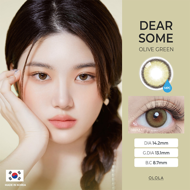 [DEARSOME OLIVE GREEN] High quality korea contact lens New Arrival Product In Korea The Best Selling In Korea