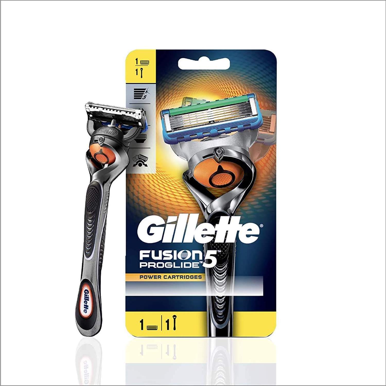 Gillette Mens Razor Blade Refills 10 Fusion5 Cartridges 2 ProGlide Cartridges Lubrastrip for a More Comfortable Shave