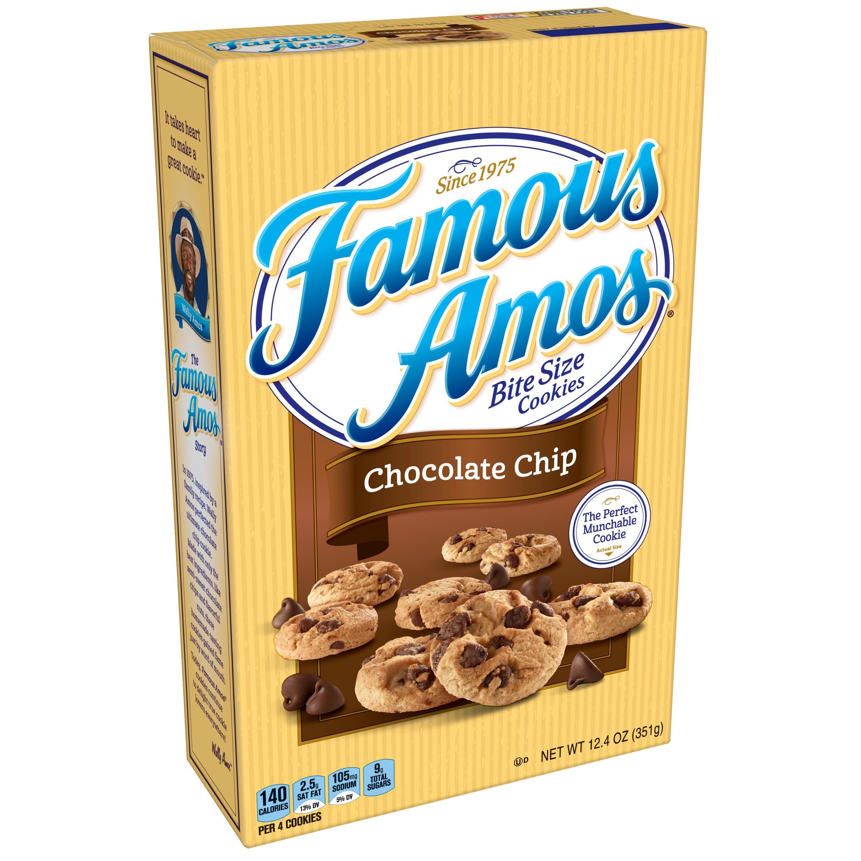 Famous Amos Chocolate Chip & Pecans Bite Size Cookies 12.4oz -351g