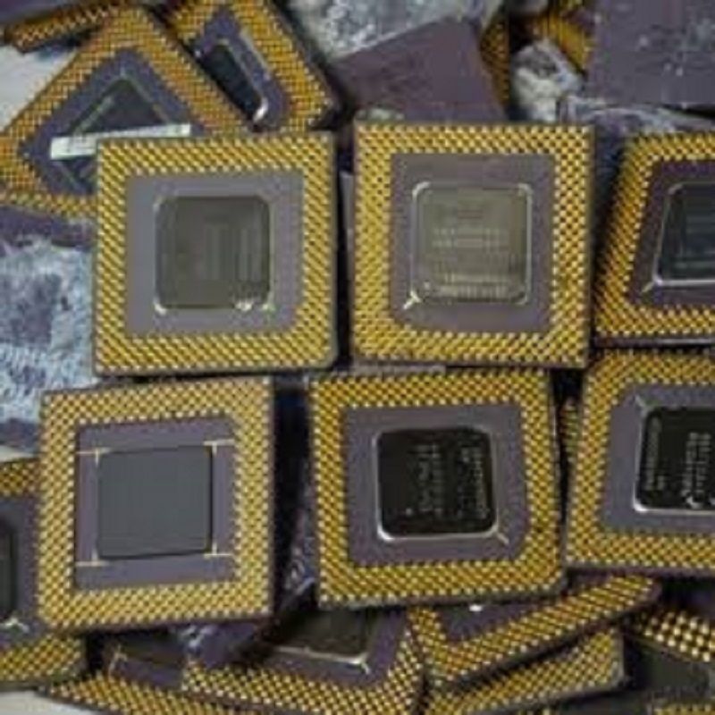 cpu pins Ceramic CPU Processor Intel Pentium Pro Scrap with Gold Pins