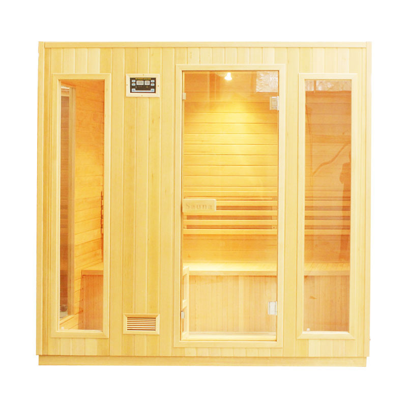 factory direct sale i ndoor solid wood hemlock cedar sauna room hot selling wet steam home sauna