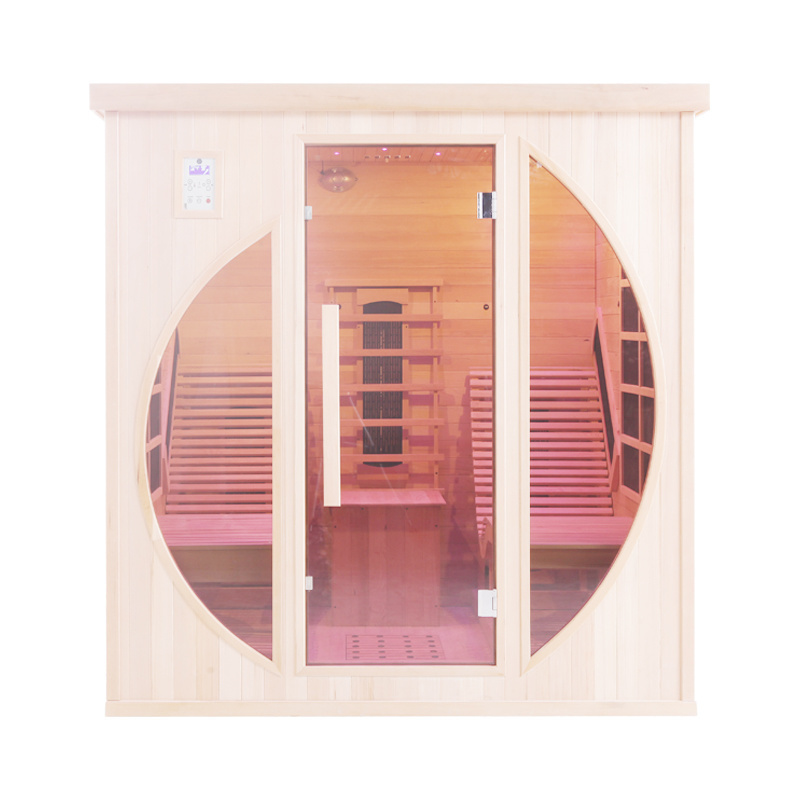 2024  best sales portable Canadian red cedar half body infrared sauna with chair lay down