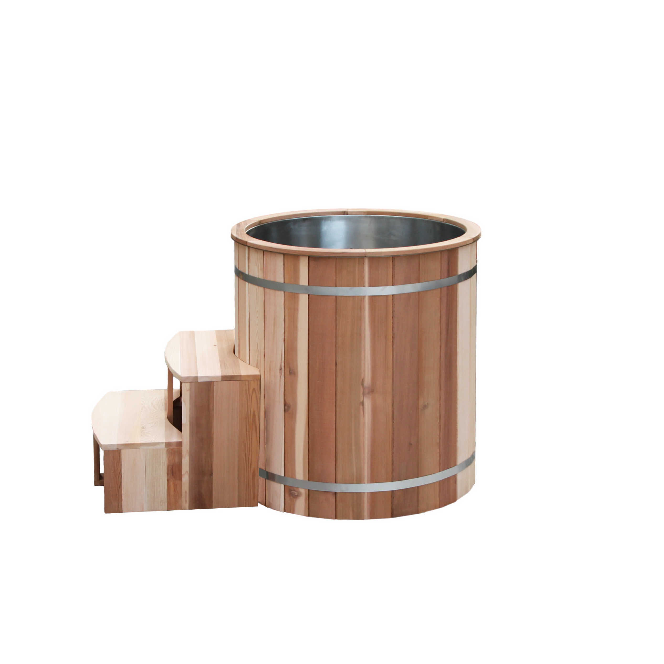 1 Person Red Cedar Ice Bath Solid Wooden Cold Plunge Bathtub Wholesale