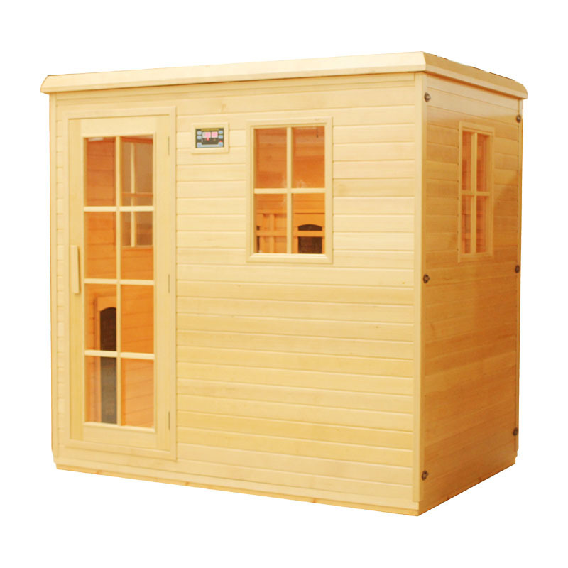 New Design Far Infrared Indoor Durable Sauna Room with Ceramic Heater 8mm Tempered Glass Door