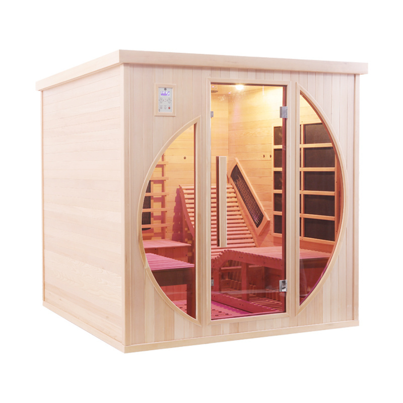 2024  best sales portable Canadian red cedar half body infrared sauna with chair lay down