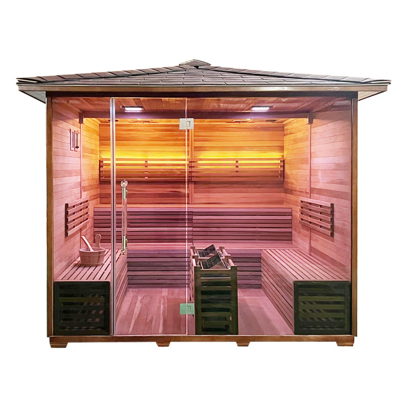 Wholesale high quality traditional sauna room indoor Finnish sauna for 10-6 person