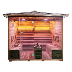 Wholesale high quality traditional sauna room indoor Finnish sauna for 10-6 person