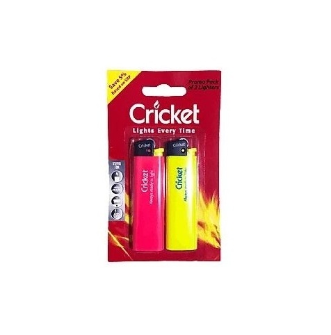 Cricket Original, Black & White Disposable Lighters, 5 Pack