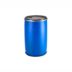 used plastic drum blue HDPE chemical barrel 200 litre/KG blow molding bucket double lid 55 gallon plastic drum