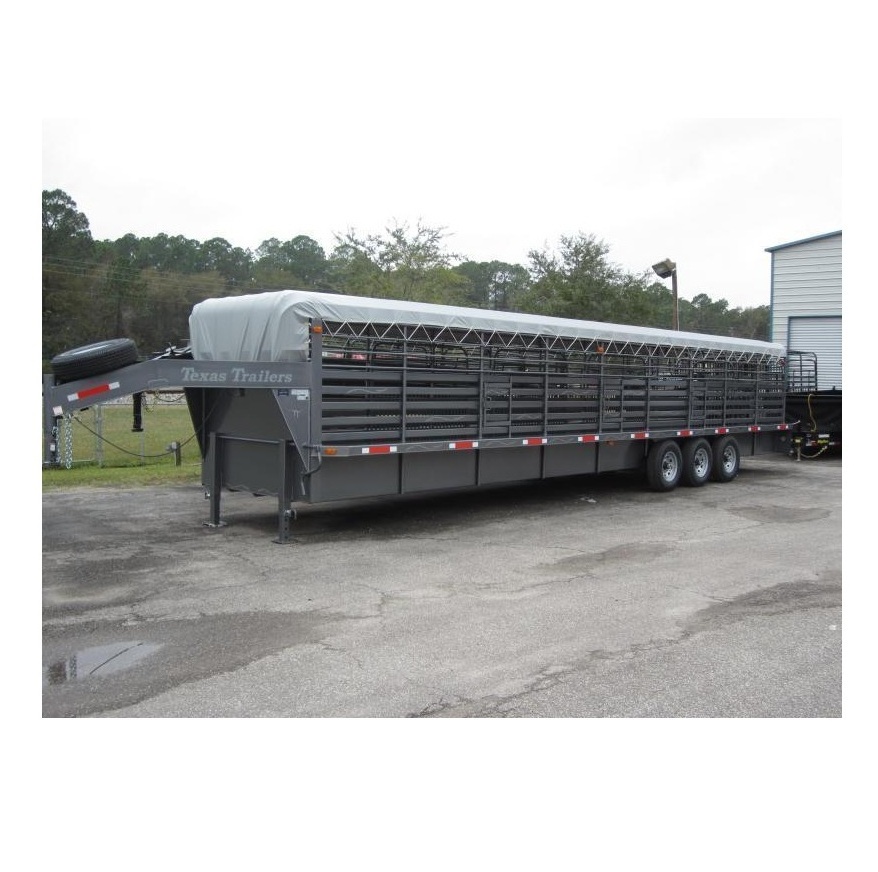 livestock trailer animal transport cattle fence semi trailer livestock carrier truck with 3 axles fence cargo