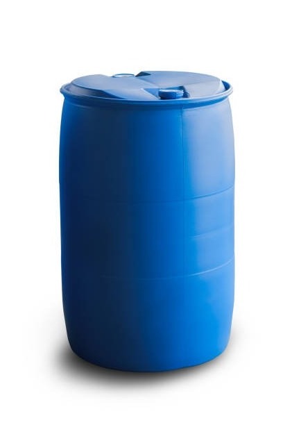 used plastic drum blue HDPE chemical barrel 200 litre/KG blow molding bucket double lid 55 gallon plastic drum