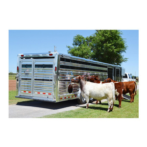 livestock trailer animal transport cattle fence semi trailer livestock carrier truck with 3 axles fence cargo