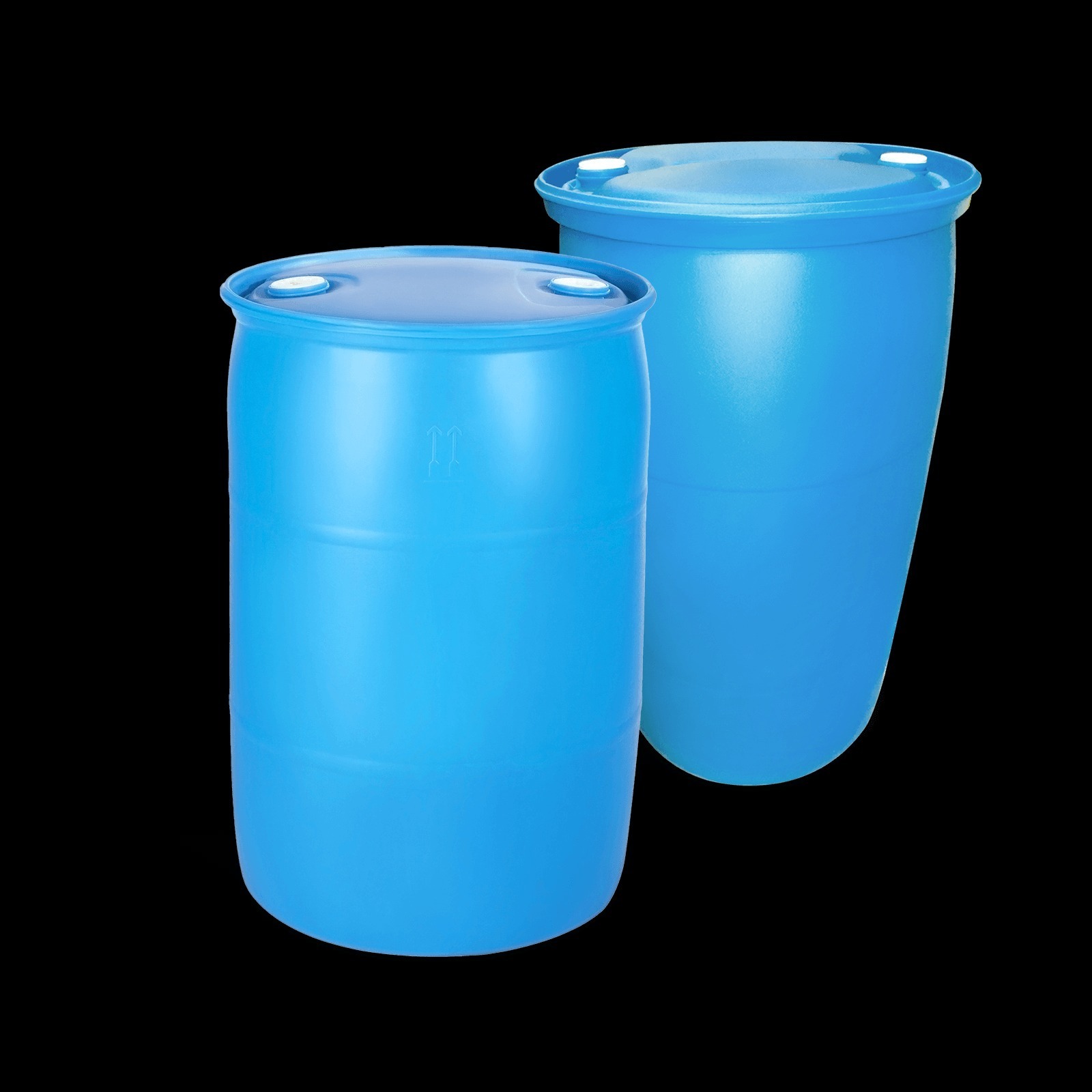 used plastic drum blue HDPE chemical barrel 200 litre/KG blow molding bucket double lid 55 gallon plastic drum