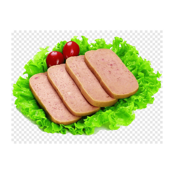 Custom order square shape canned halal beef luncheon meat no artificial colors handmade high quality