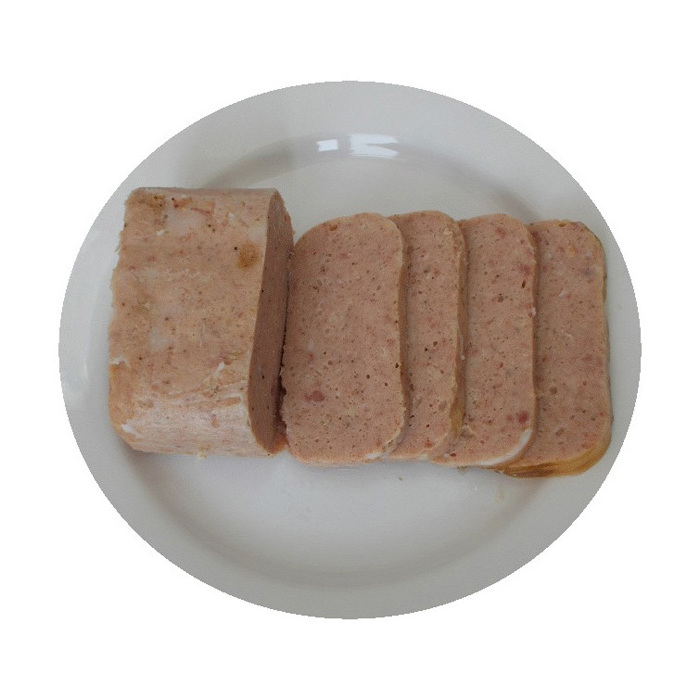 Custom order square shape canned halal beef luncheon meat no artificial colors handmade high quality