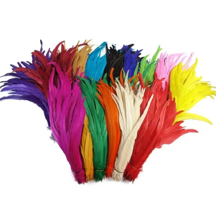 Wholesale Price Dyed Coque Tails Feather Long Black Feathers Rooster Feathers For Sale