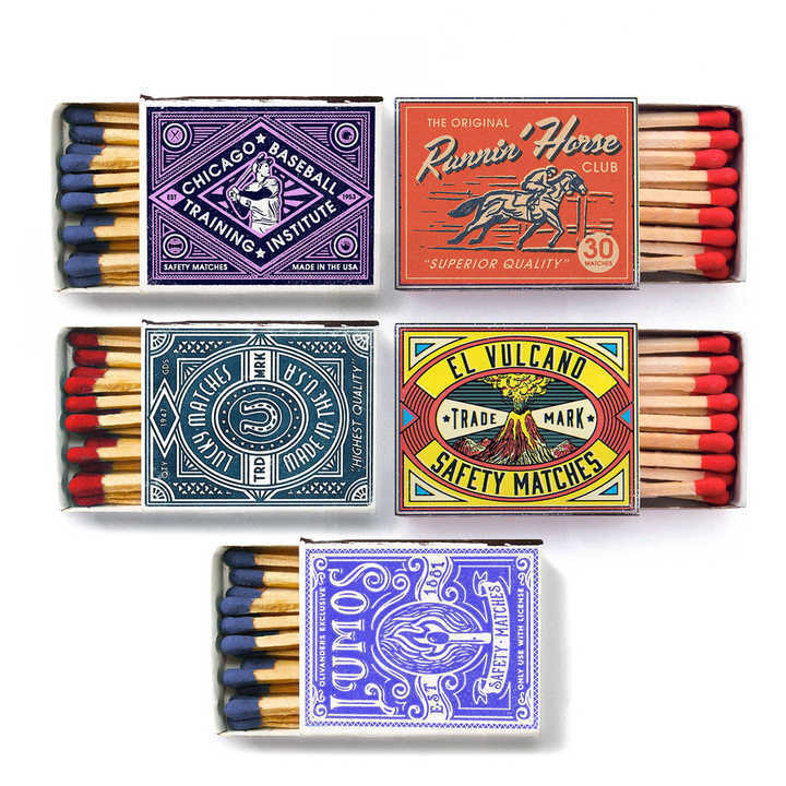 High Quality Matches Box Striker (12ct per box) Matchboxes | Colored Matches Long Candle Matches