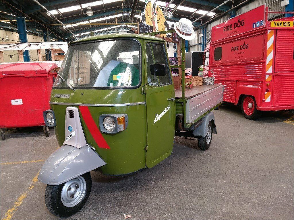 BUY 3 WHEEL PIAGGIO APE  FOOD TRCK VAN FOR SALE