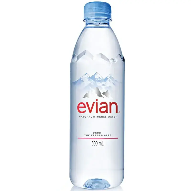 Evian Natural Spring Water Pure Refreshment: Evian Natural Spring Water (1.5L / 12pk)  Wholesale Bottled Water