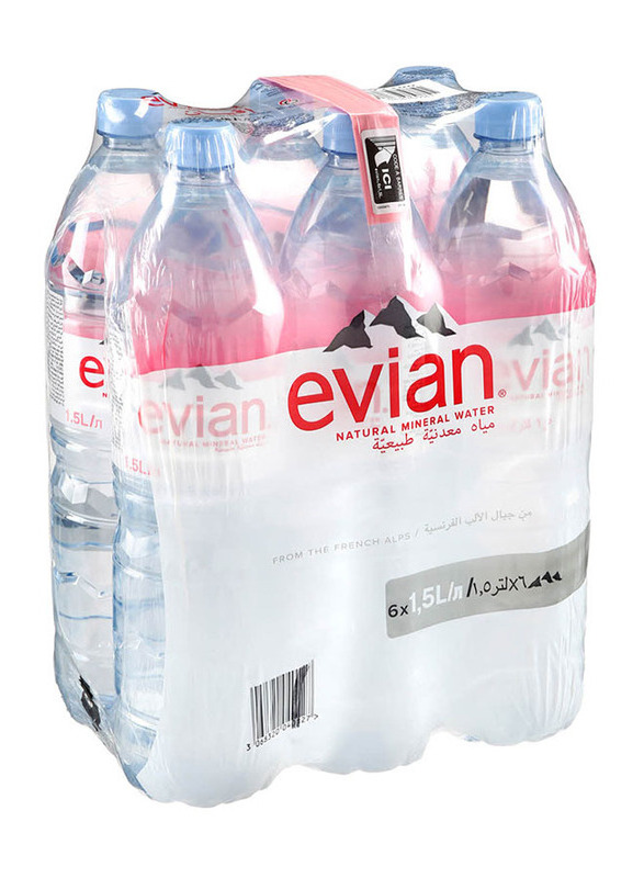 Evian Natural Spring Water Pure Refreshment: Evian Natural Spring Water (1.5L / 12pk)  Wholesale Bottled Water