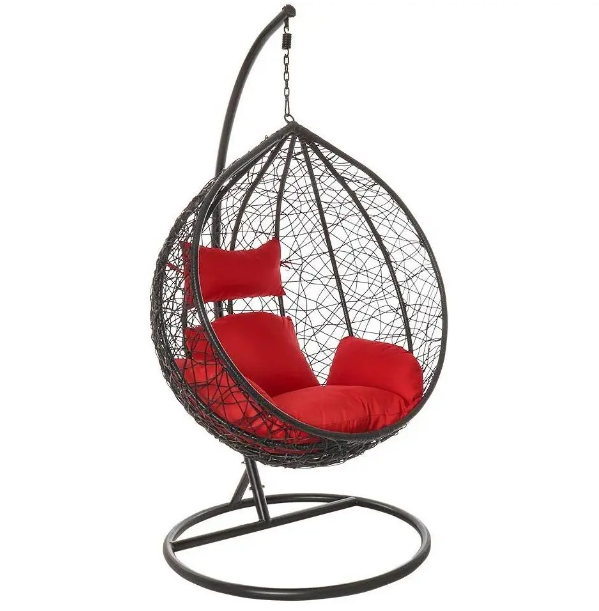 Modern Wicker Patio Hammock Outdoor Plastic Rattan Garden Egg Hanging Swing Chair for Bedroom Park Hotel Kitchen School Hall