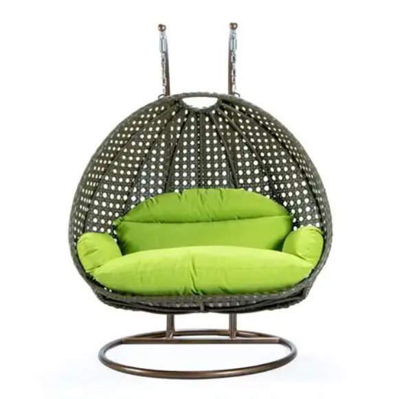 Outdoor Furniture Indoor Wicker Rattan Garden Adult Patio swings Hanging Swing Chair With Metal Stand