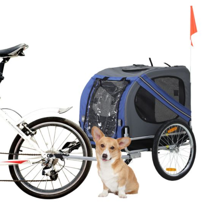 Cycling Accessories Foldable Bicycle Cargo Trailer Bike Trailer for Camping Pet Dog Luggage Carry