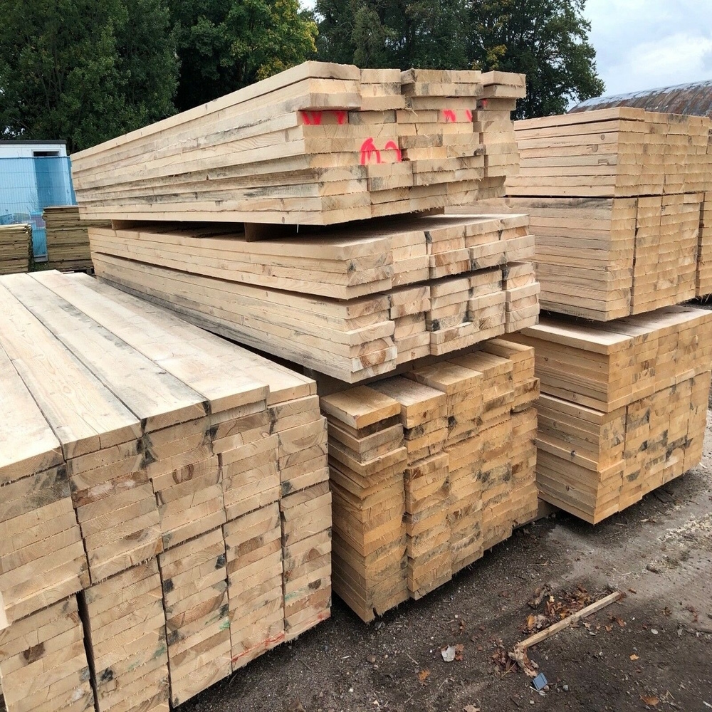 High Quality 50mm Thickness KD Unedged Beech Boards European White Oak Lumber for Timber Use