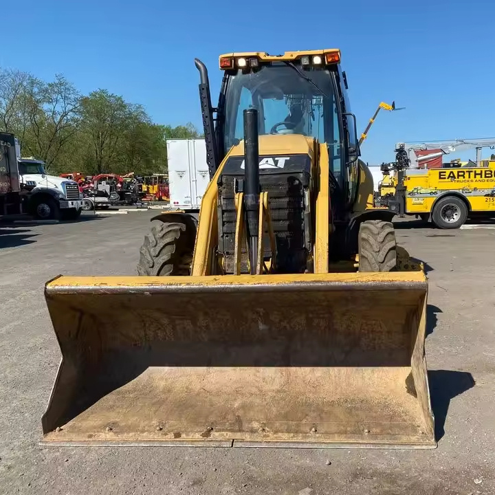 Good CAT 416E Backhoe Loader / Cat Backhoe Loader 428E 4x4 Wheel Drive Front Loader For Construction Works