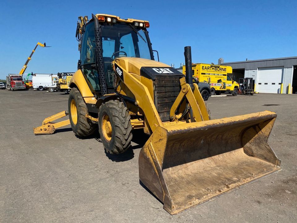 Good CAT 416E Backhoe Loader / Cat Backhoe Loader 428E 4x4 Wheel Drive Front Loader For Construction Works