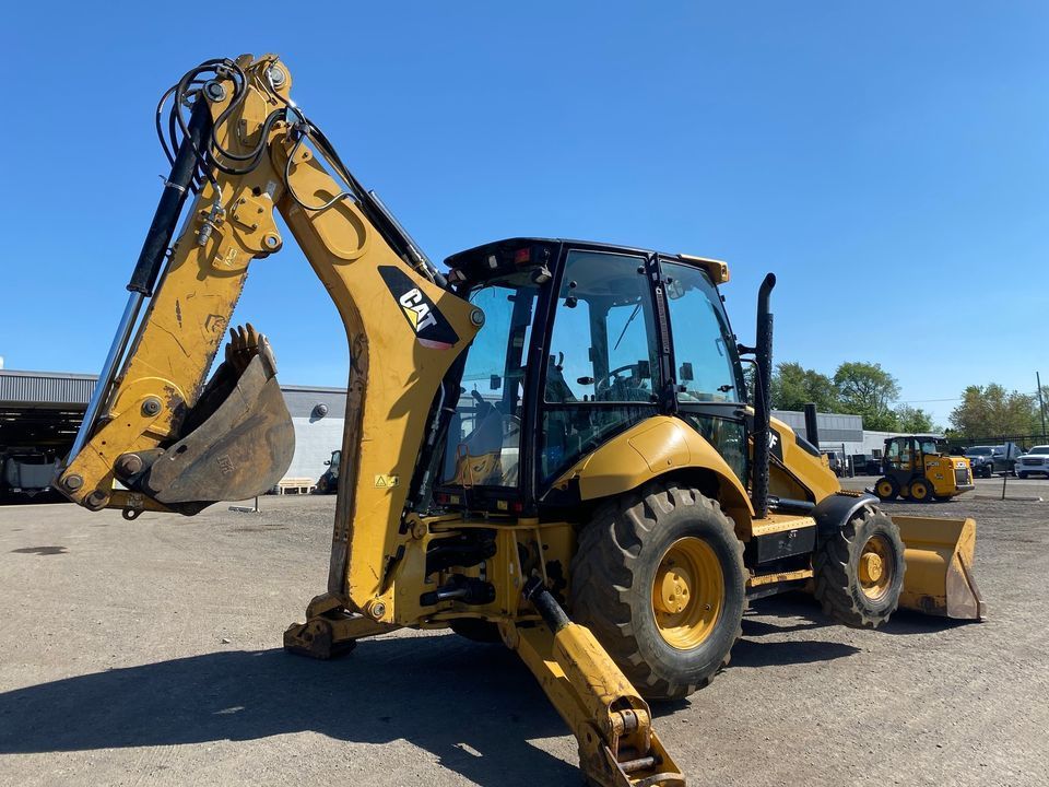 Good CAT 416E Backhoe Loader / Cat Backhoe Loader 428E 4x4 Wheel Drive Front Loader For Construction Works