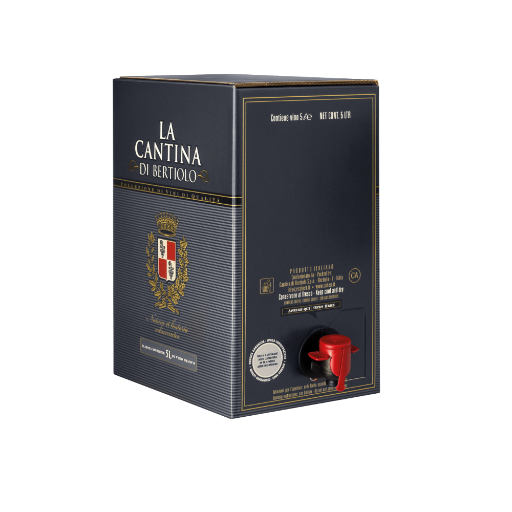 Premium Italian white wine in Bag in Box 20 liters Ribolla Gialla Gold Medal ecofriendly long lasting easy use