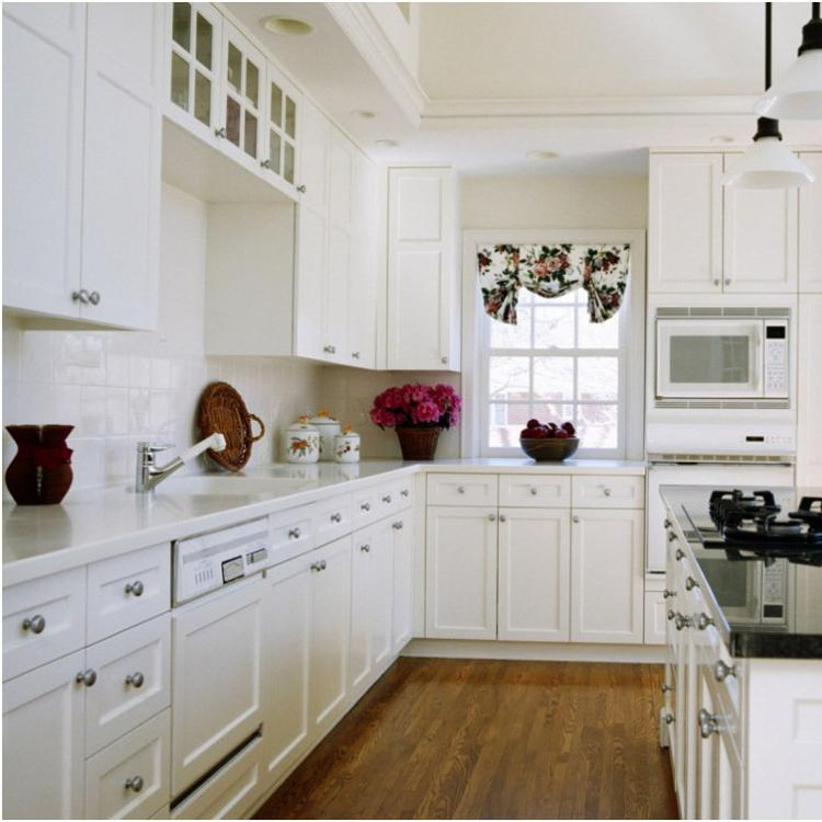 Home Used Solid Wood Kitchen Cabinet Modern White Pantry Cabinets