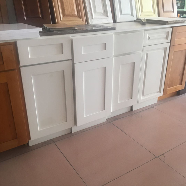 Factory Direct American Standard White Grey Shaker Wooden Modular Kitchen Cabinets for American Wholesale and Project