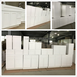 American Project All Wood Kitchen Cabinets White Shaker Style Factory Directly