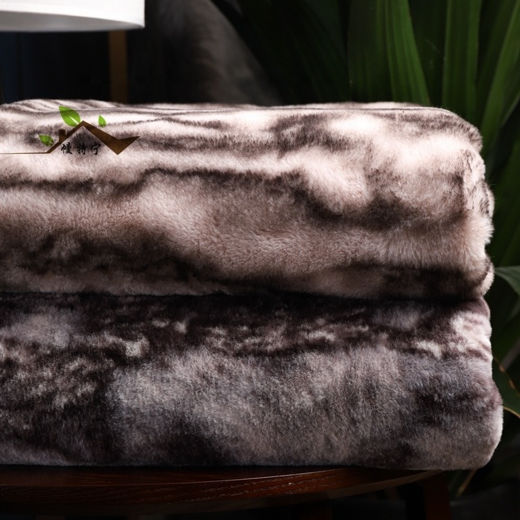 Luxury Ultra-Plush Printed Repreve Faux Fur Mink Throw Blanket