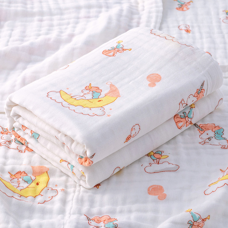 Hot sale comfortable bamboo fiber baby blanket cotton muslin swaddle blankets