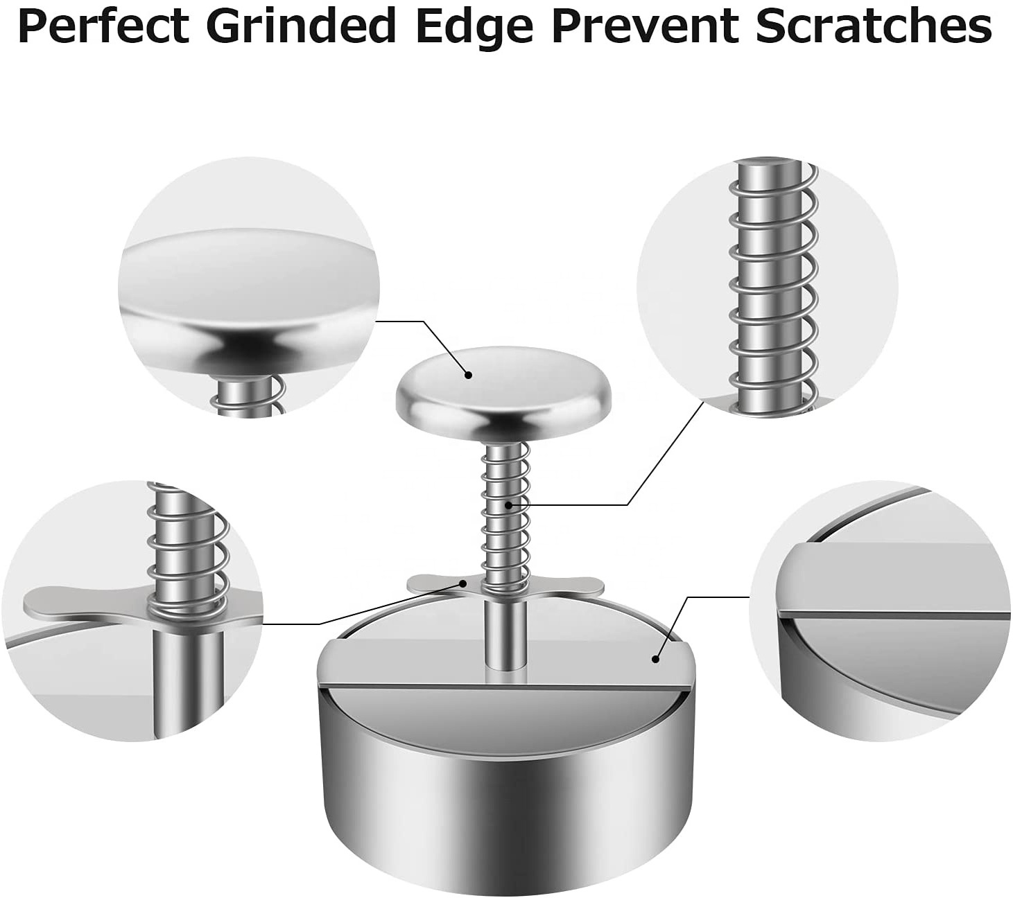 Stainless Steel Burger Press,Adjustable Hamburger Patty Maker for Beef, Vegetables, Burgers